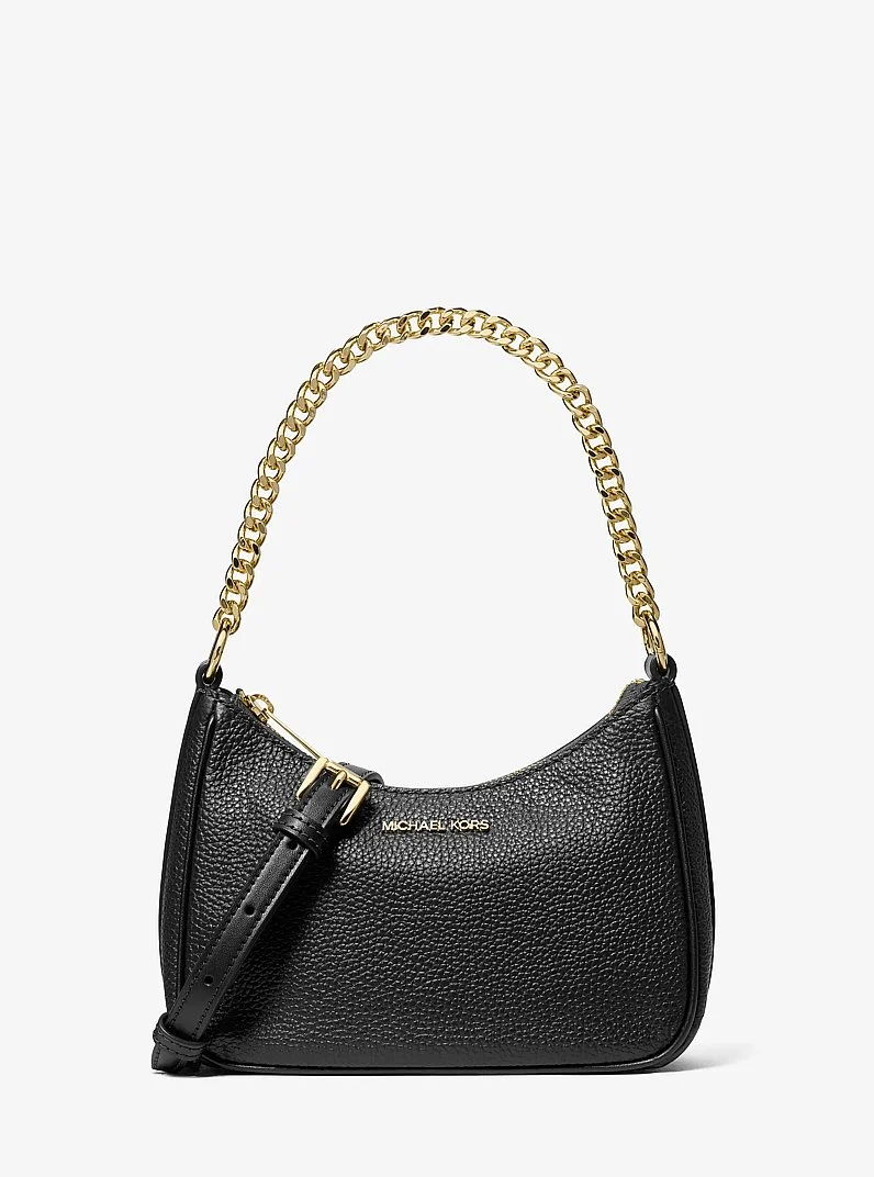 Jet Set Travel Small Pebbled Leather Convertible Crossbody Bag - 1