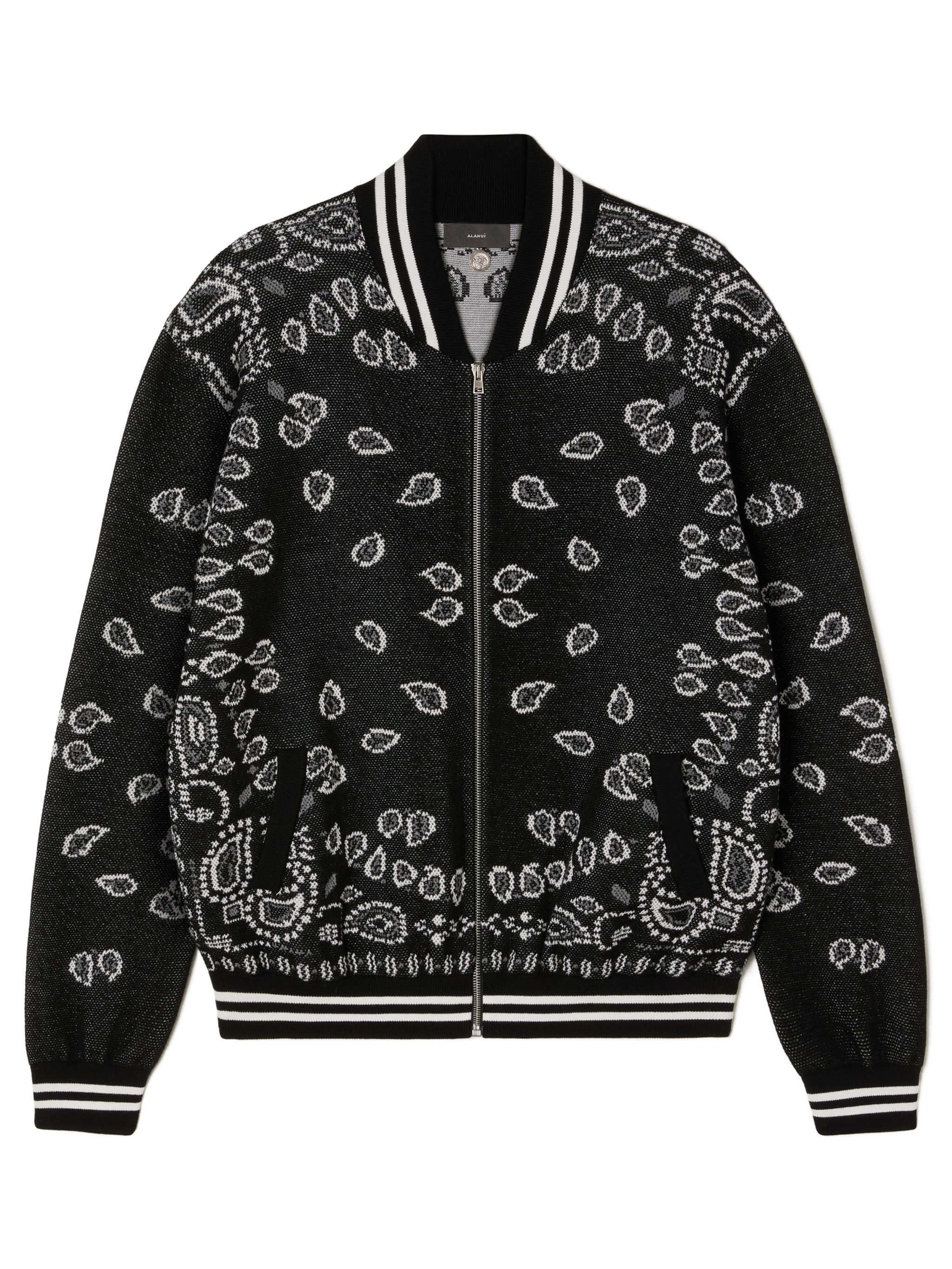 Bandana Piquet Jacquard Bomber Jacket - 2