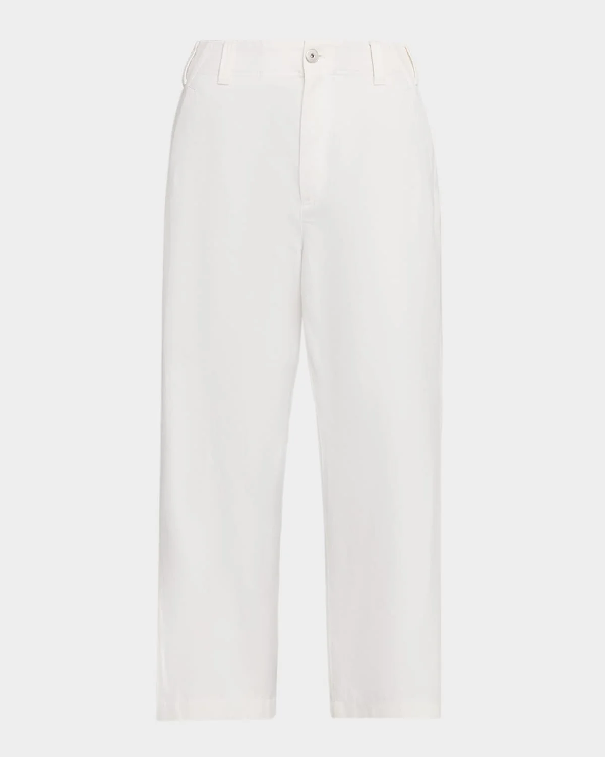 Cotton-Linen Chino Straight-Leg Ankle Pants - 1
