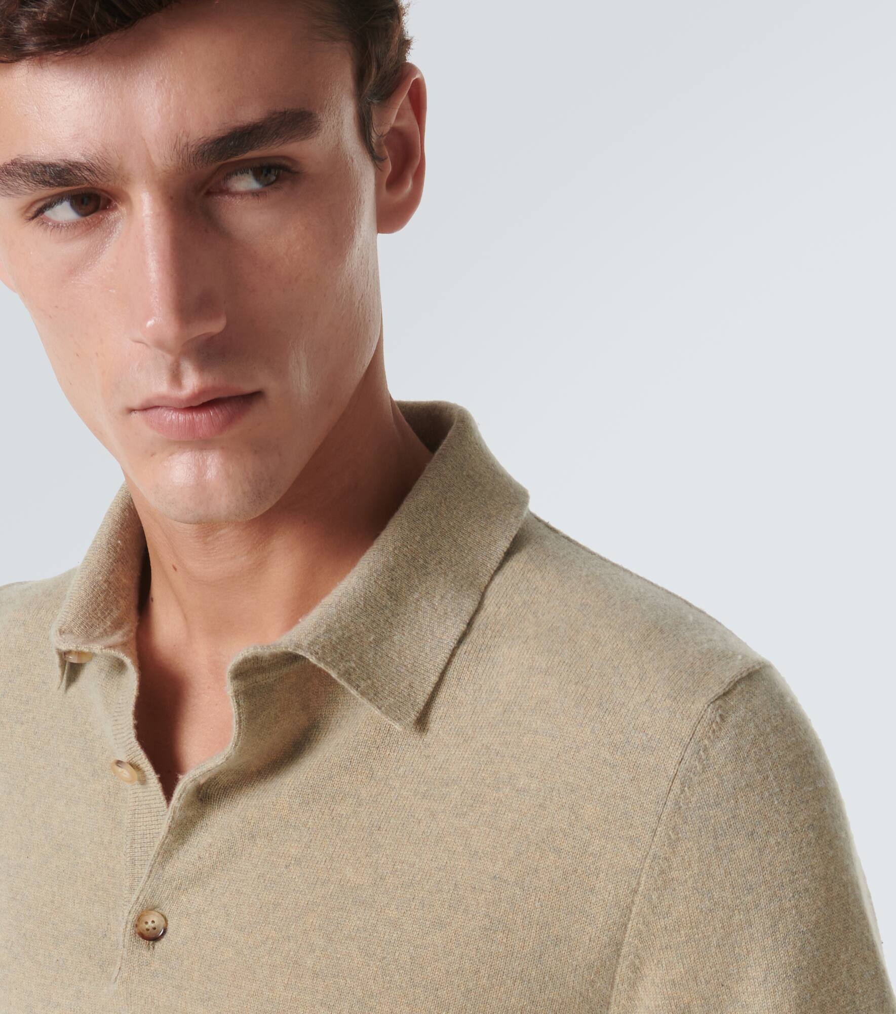 Cashmere polo sweater - 6