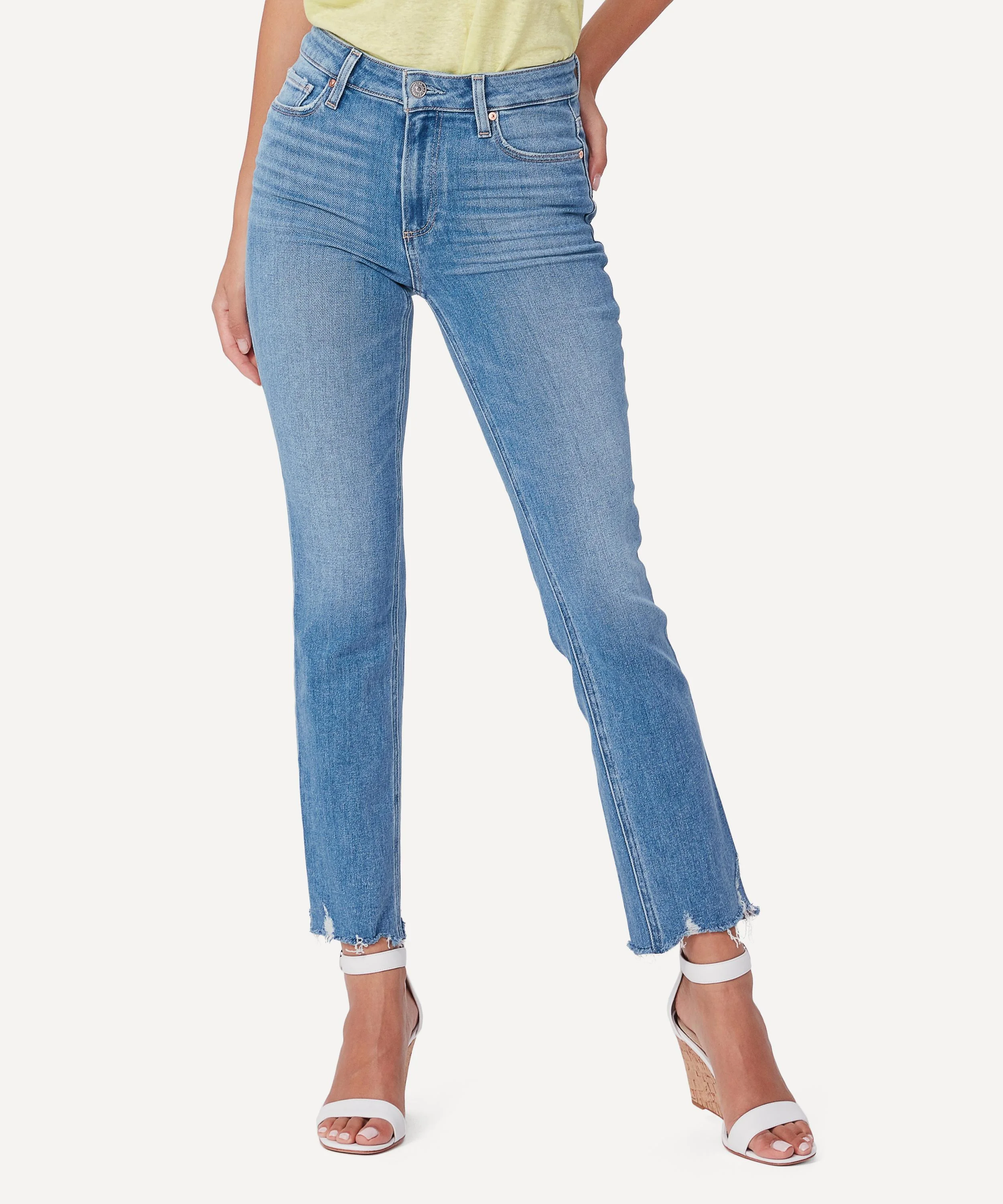 Cindy Straight Jeans in Mel Destroyed Hem - 1