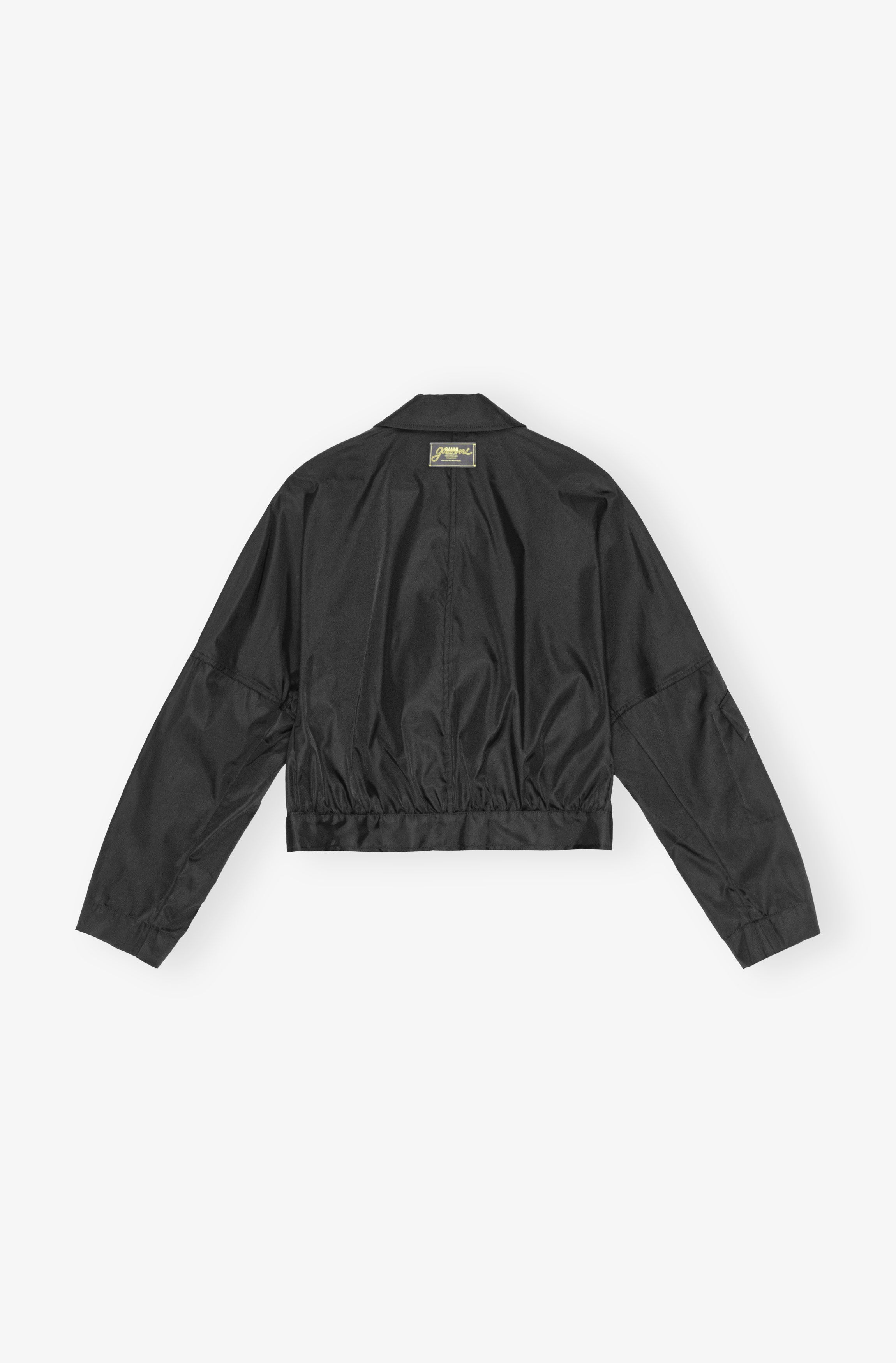 BLACK DUCHESSE NYLON CROPPED JACKET - 6