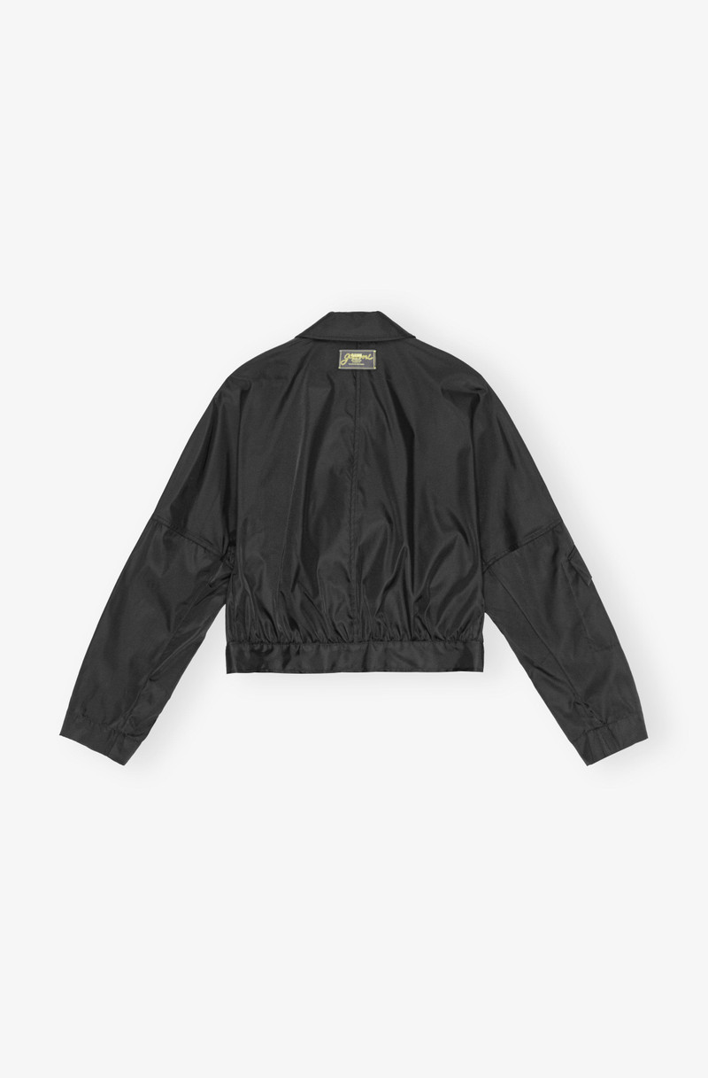 BLACK DUCHESSE NYLON CROPPED JACKET 6