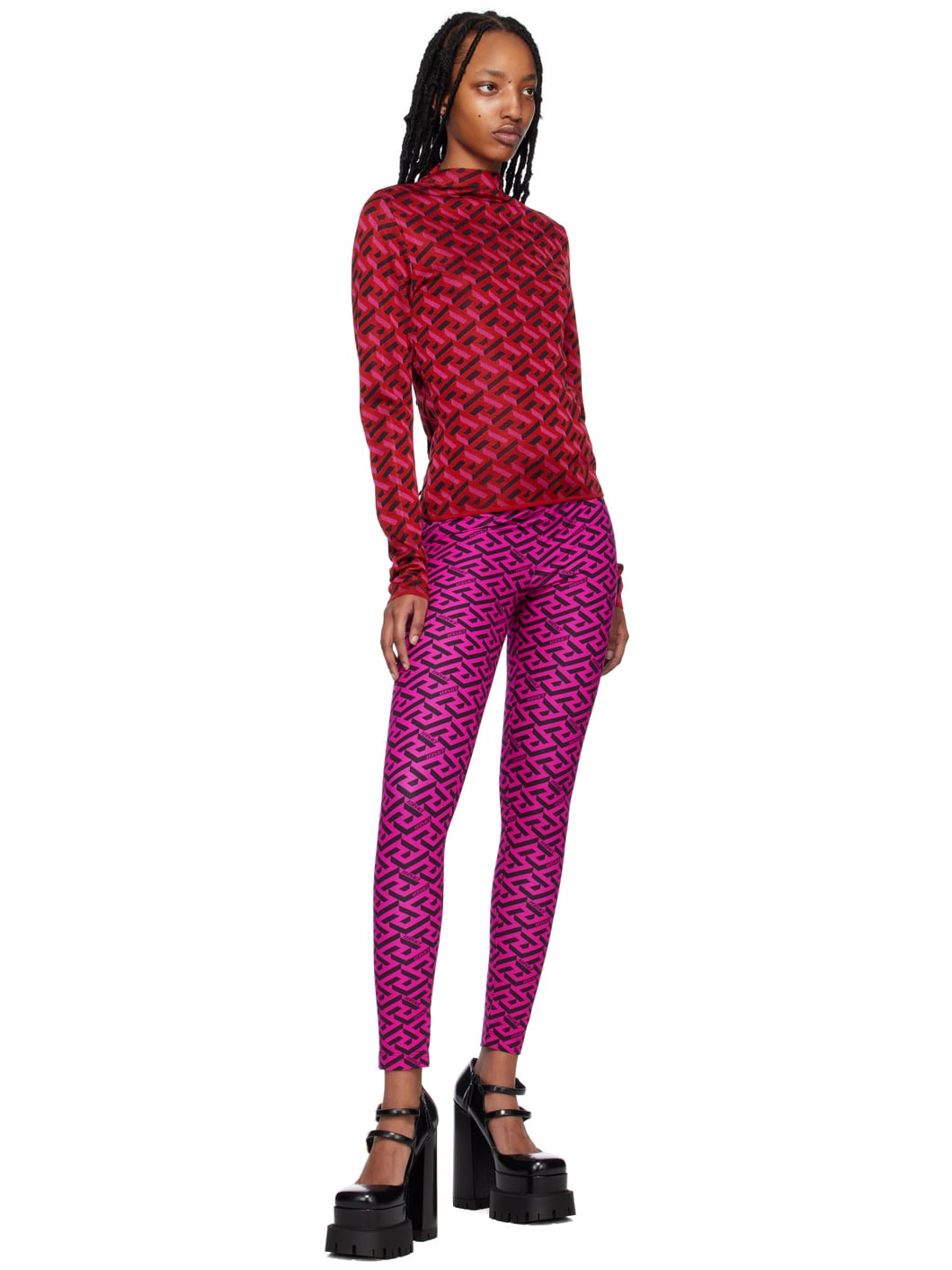 Red 'La Greca' Sweater - 4