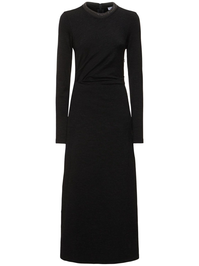 Wool blend midi dress - 1