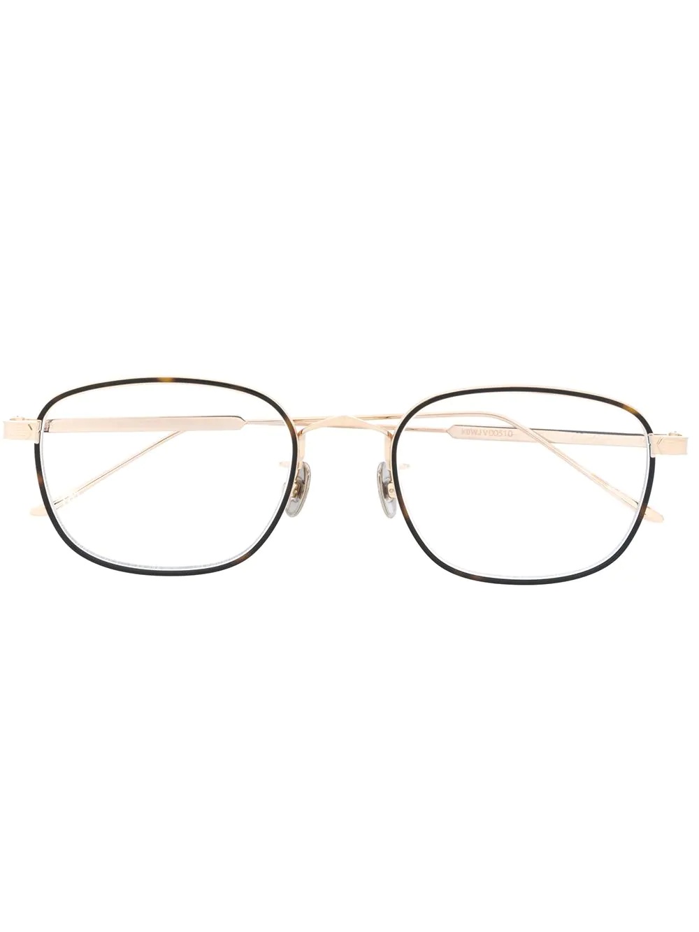 tortoise shell rectangular glasses - 1