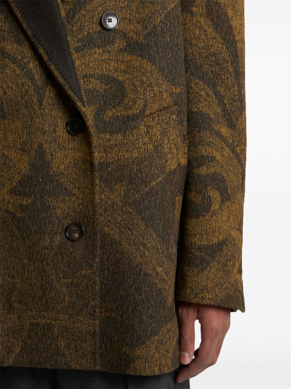 jacquard wool blazer - 4