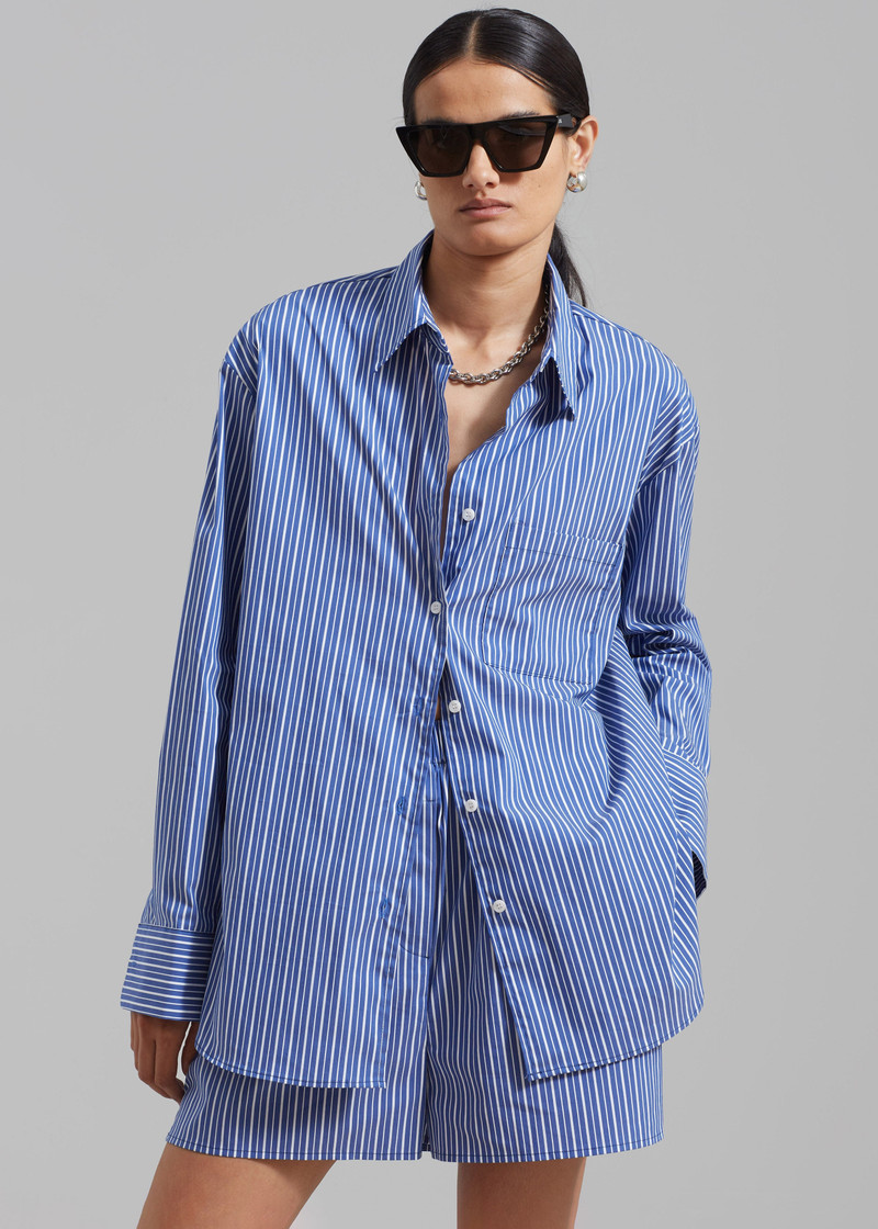 Mirca Pocket Shirt - Blue Multi Stripe 5