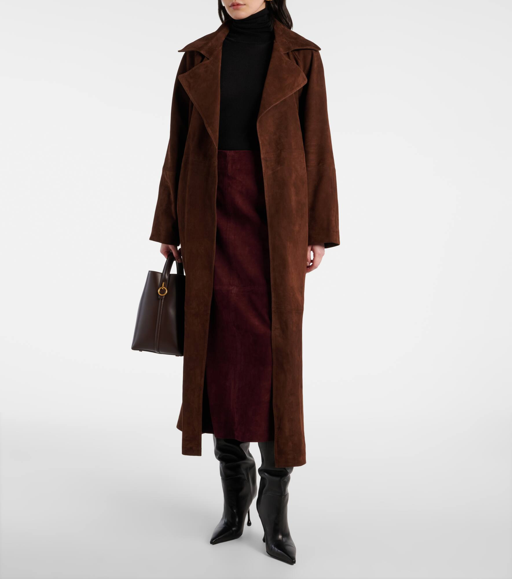 Selly suede midi skirt - 2