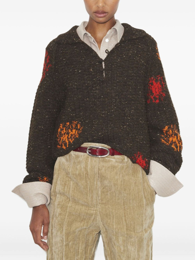 embroidery-detail sweater 4