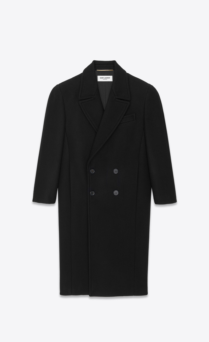 double-breasted coat in cashmere 1