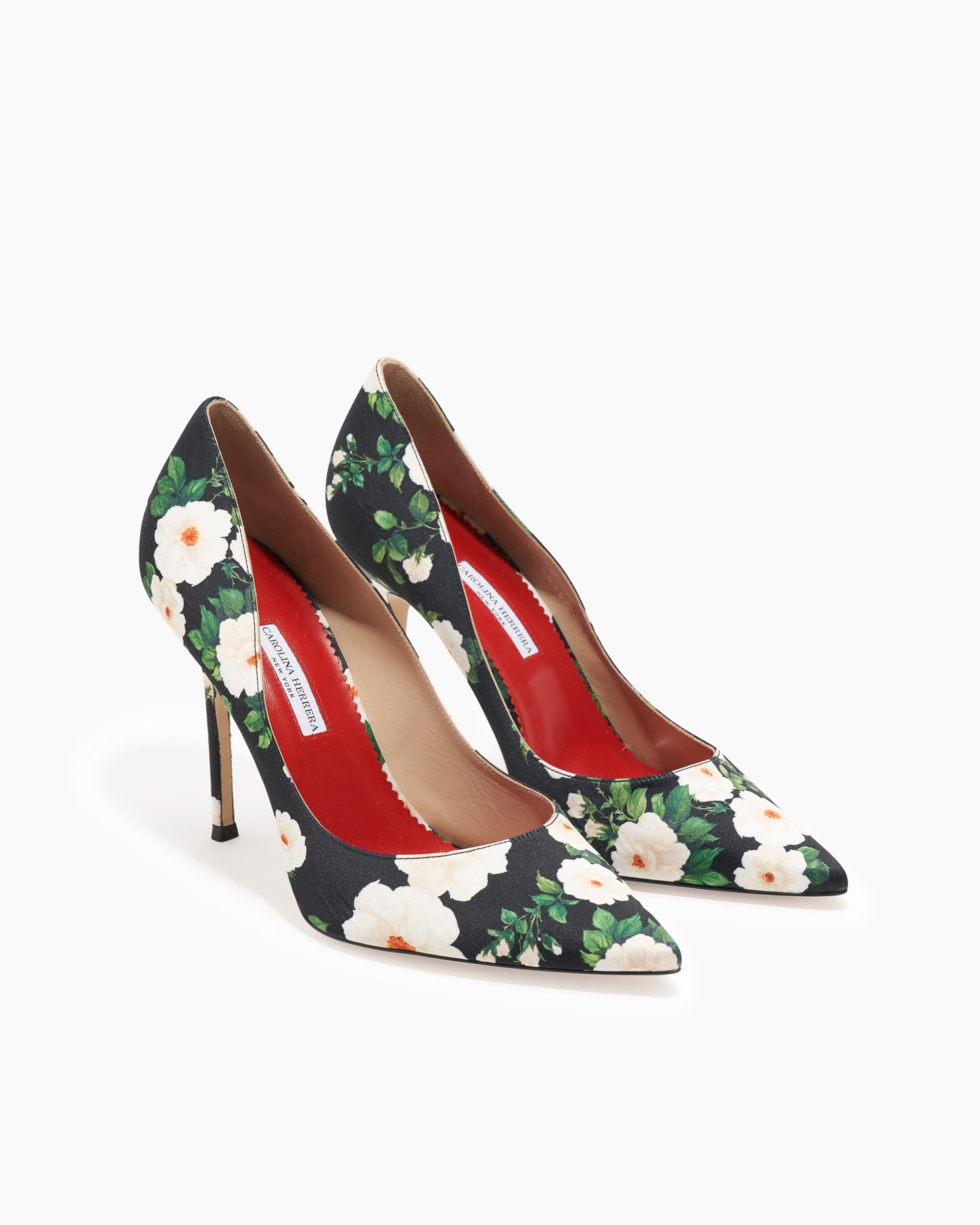 Rose-Print Pump Heels - 2