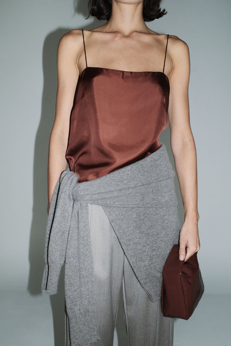 90s Silk Twill Cami - Brick 7