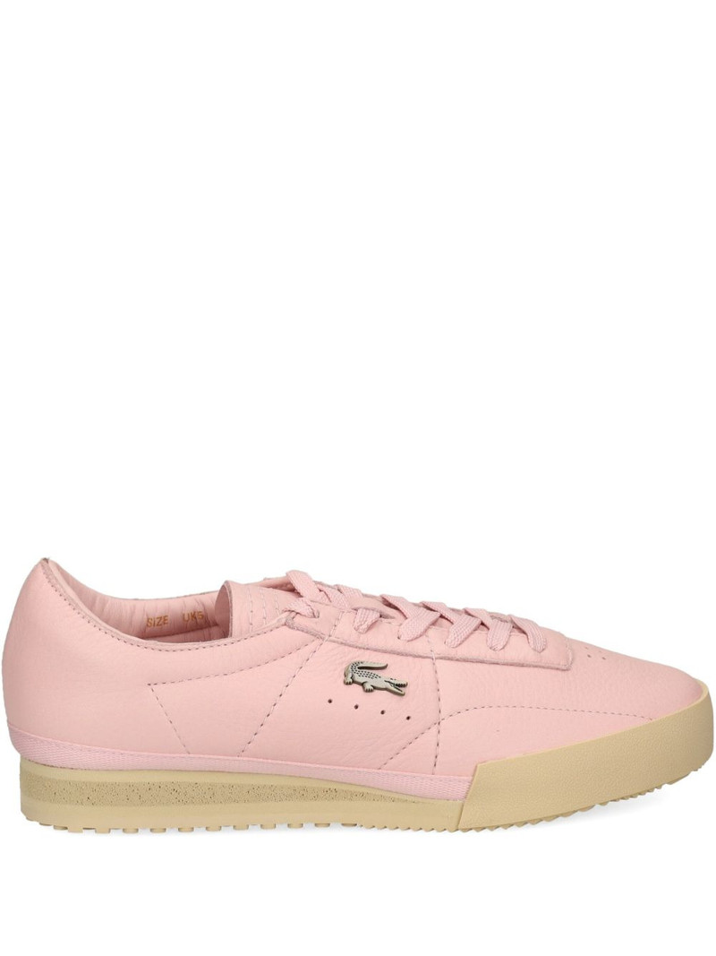 logo-plaque leather sneakers 1