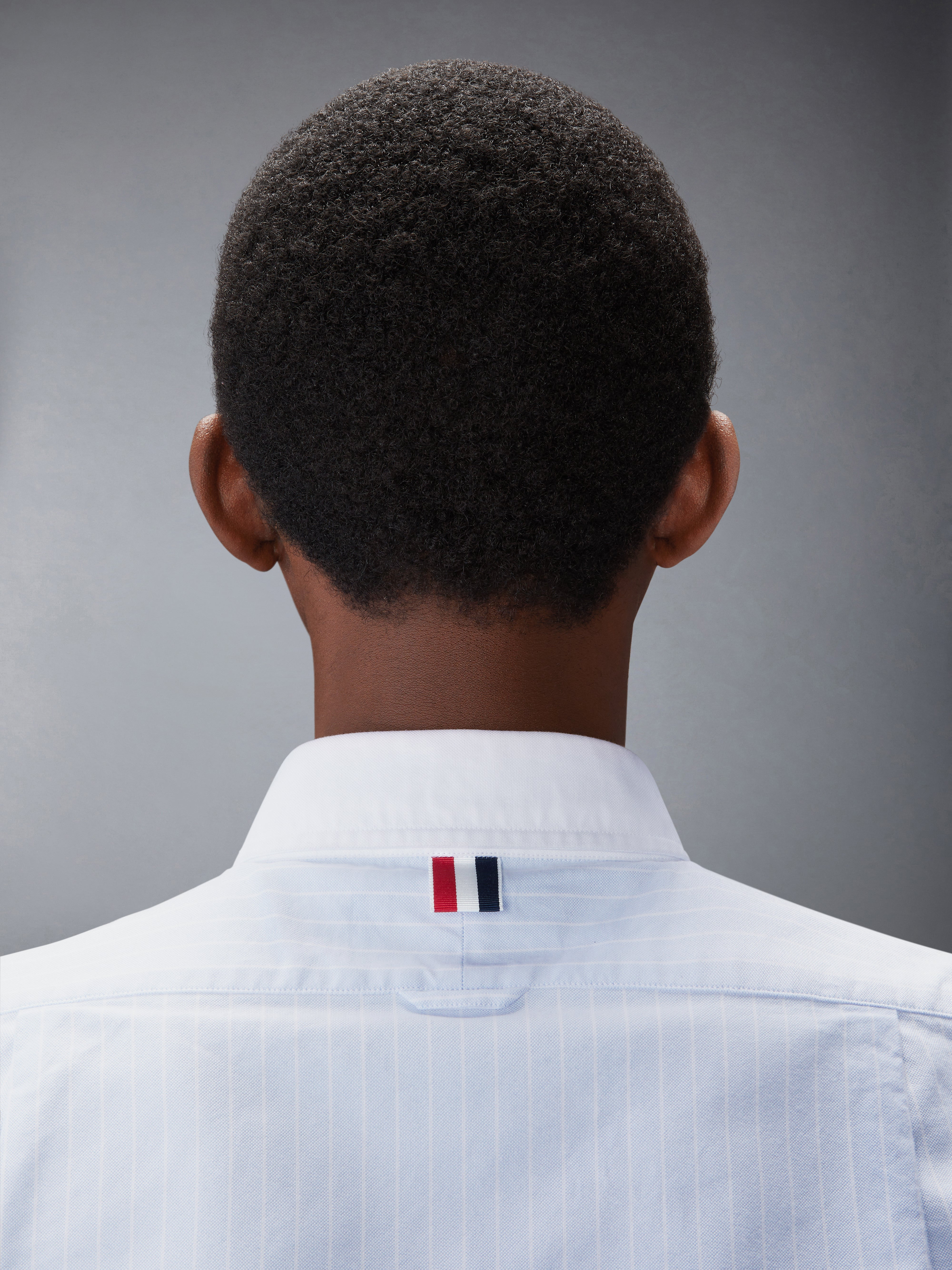 PINSTRIPE OXFORD SHAWL COLLAR SHIRT - 7