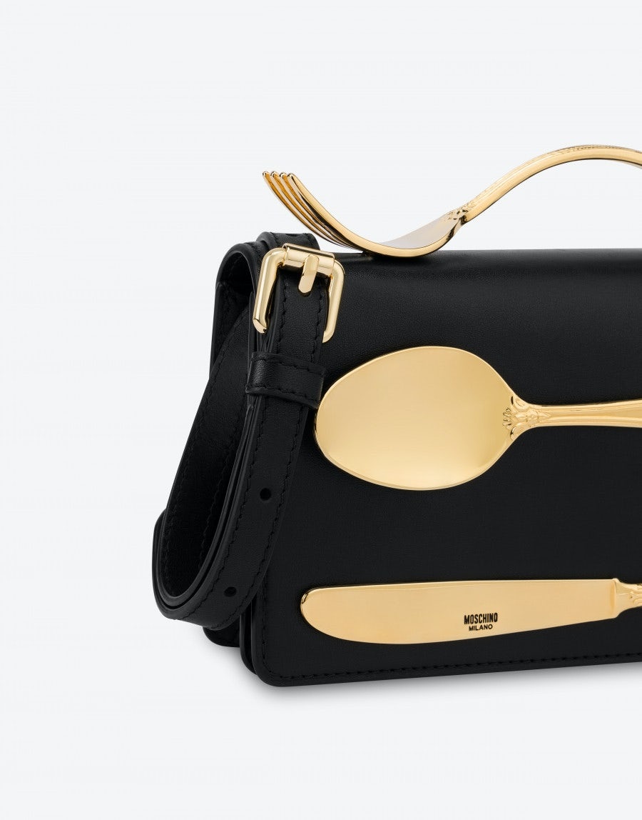 CALFSKIN CUTLERY DETAIL CLUTCH - 4