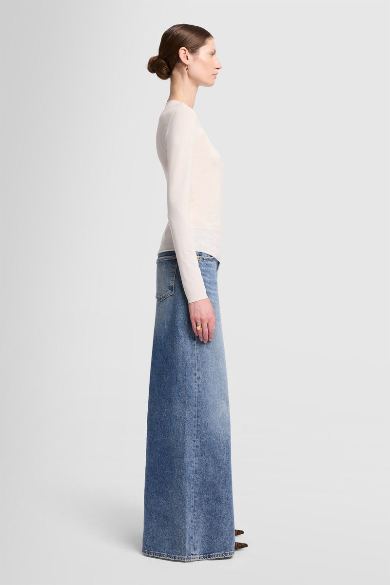 LONG SLEEVE HIGH NECK TOP in Cotton Blend 5