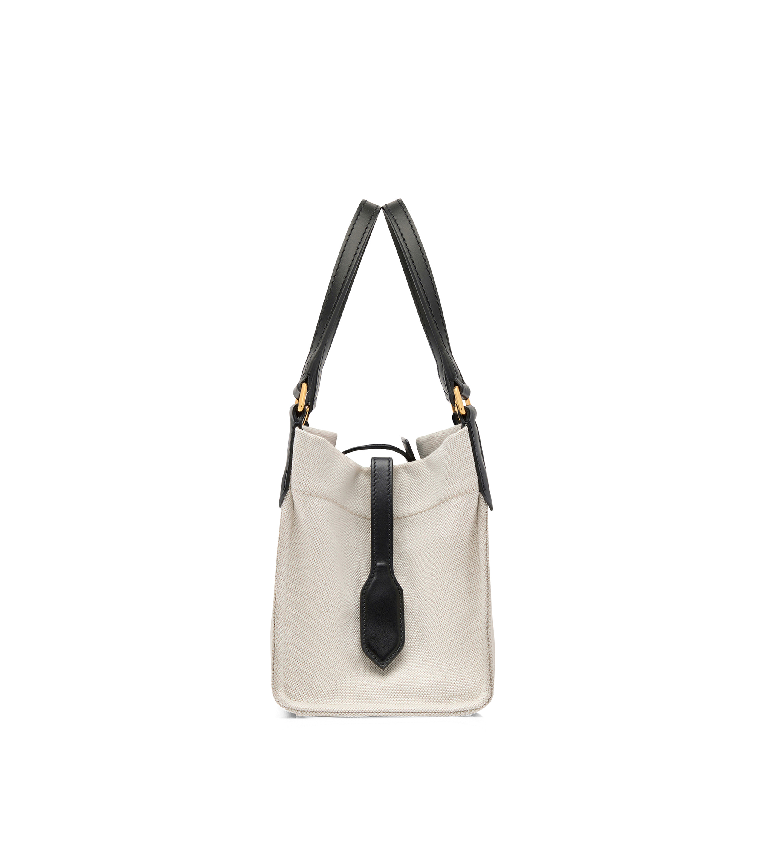 COTTON CANVAS AND SMOOTH LEATHER AMALFI SMALL TOTE - 2