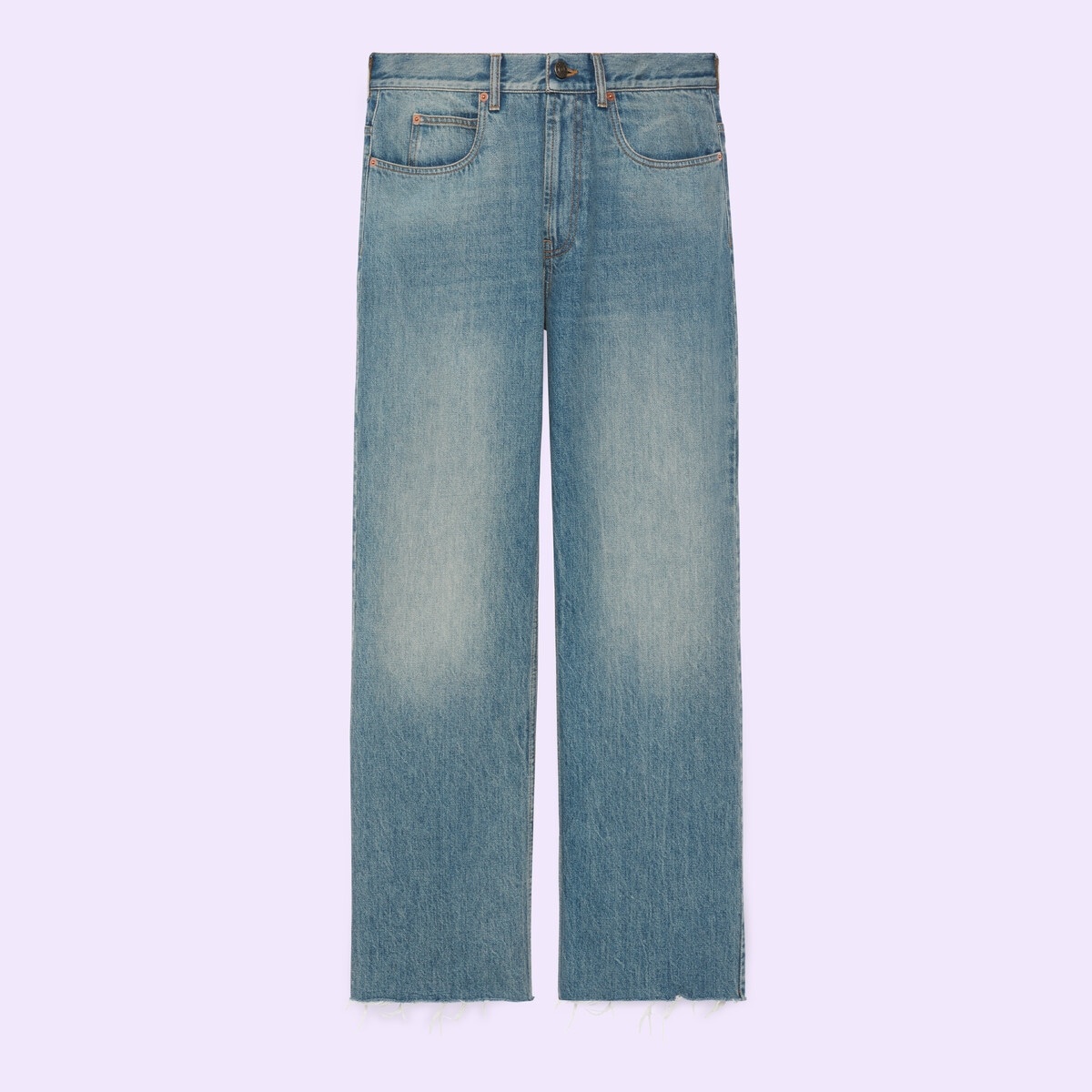 Baggy stonewashed denim pant - 1