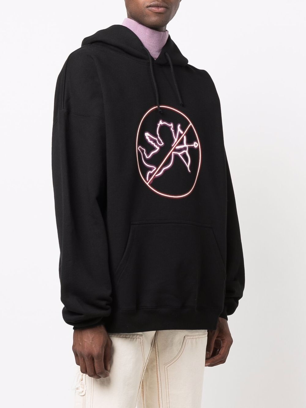 graphic-print oversize hoodie - 4