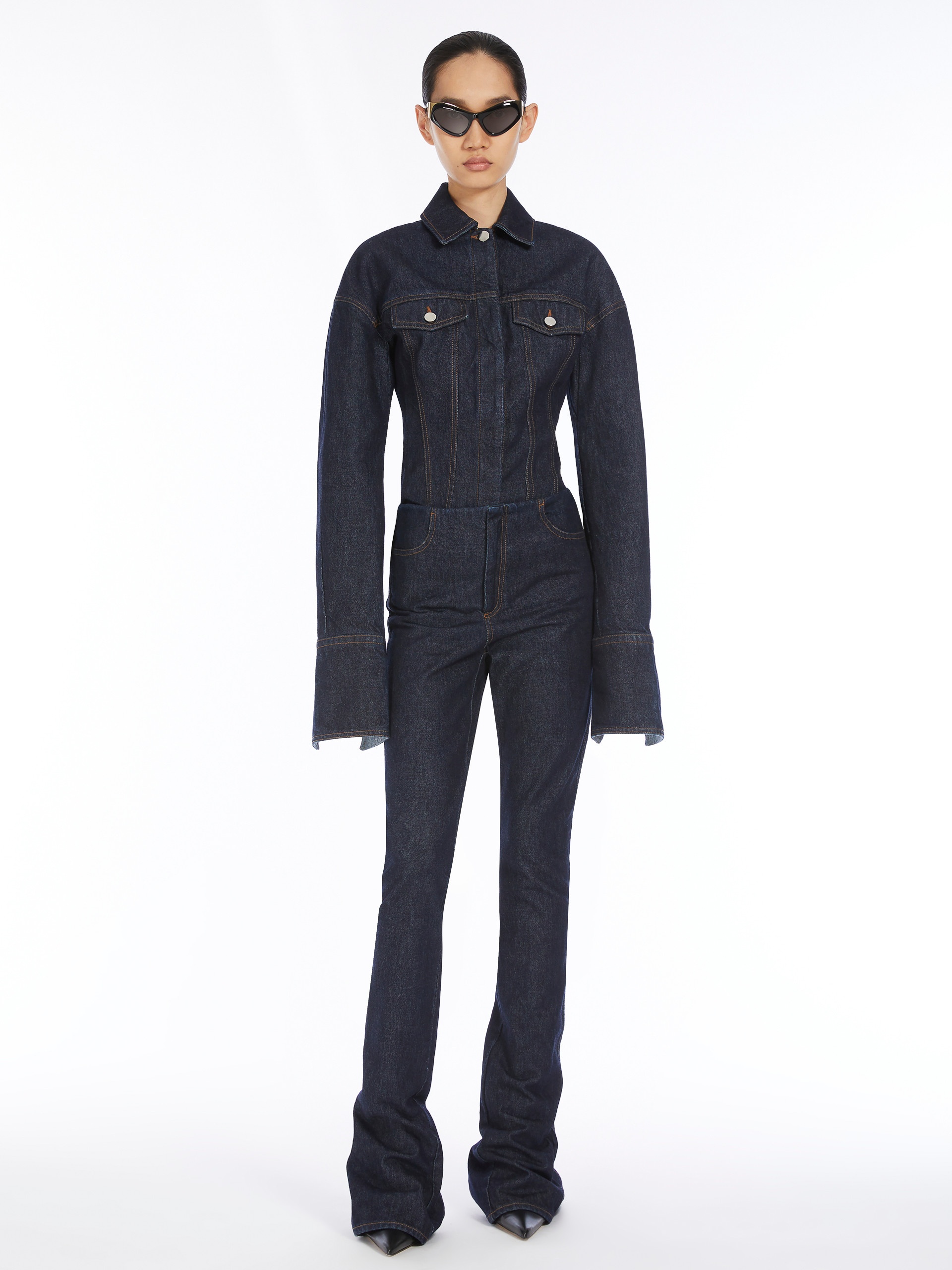 GANGE Denim fitted-waist jacket - RUNWAY - 2