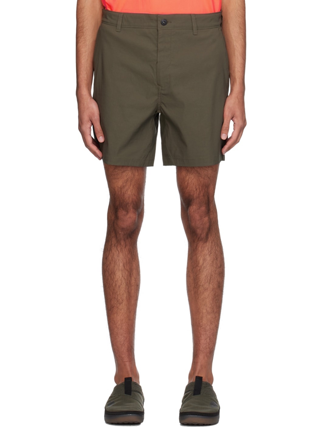 Khaki Sprag Shorts - 1