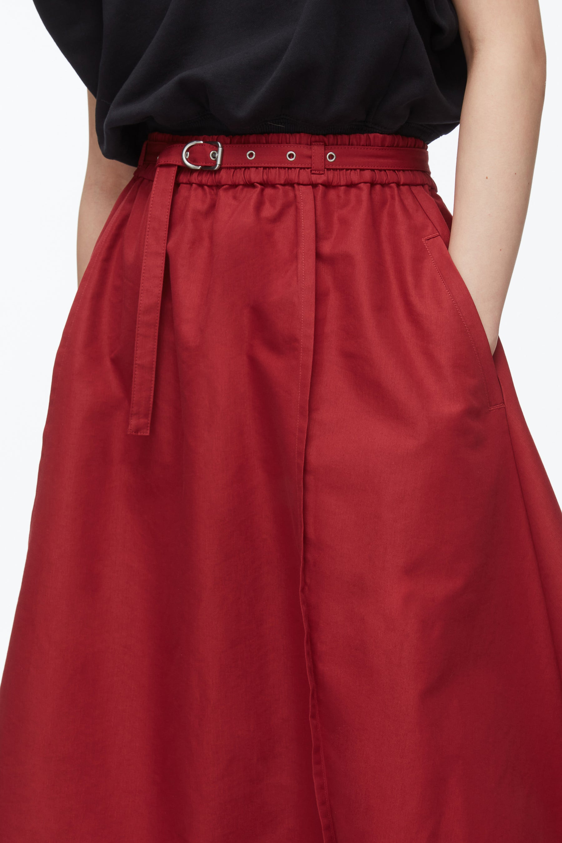Belted Midi Skirt - 6