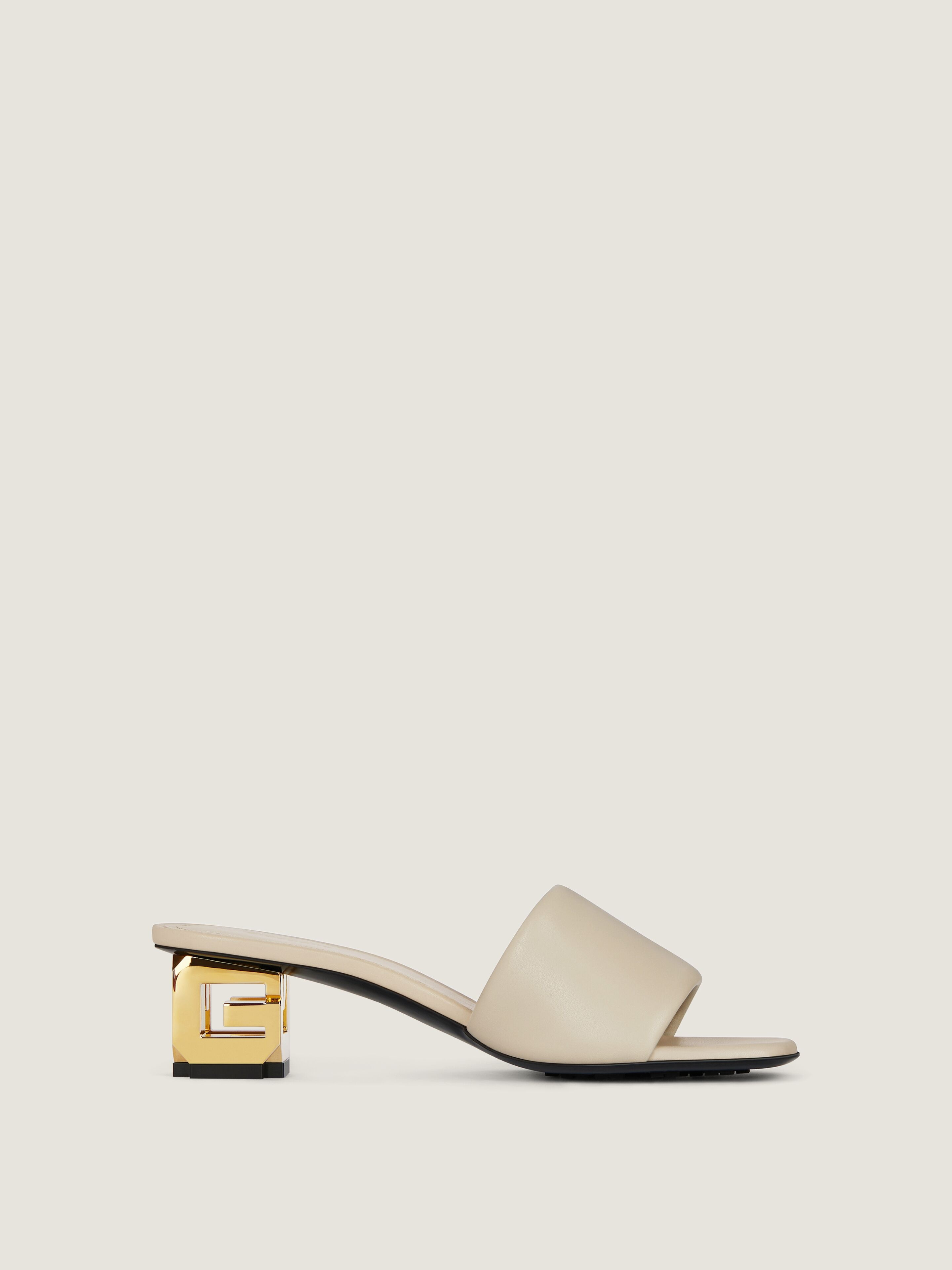 G CUBE MULES IN LEATHER - 1