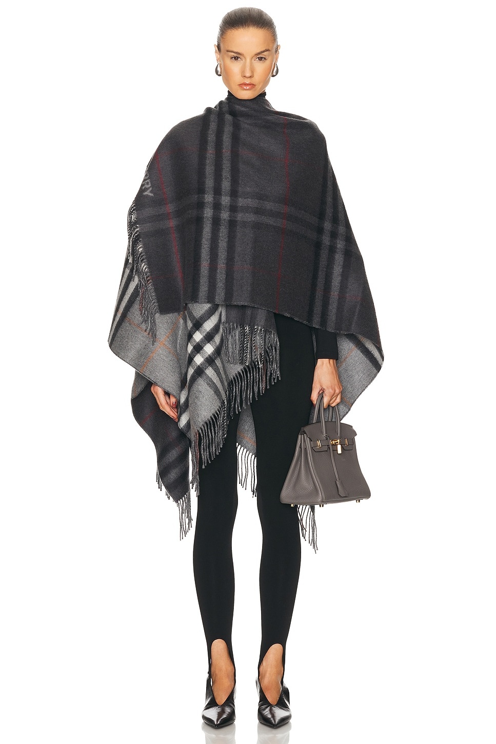 Giant Check Split Cape - 1