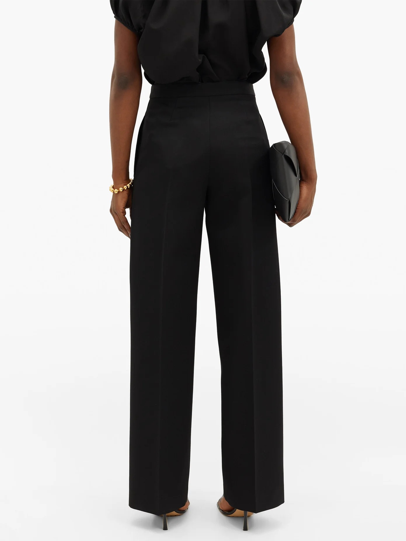 Nicholas high-rise wool wide-leg trousers - 5