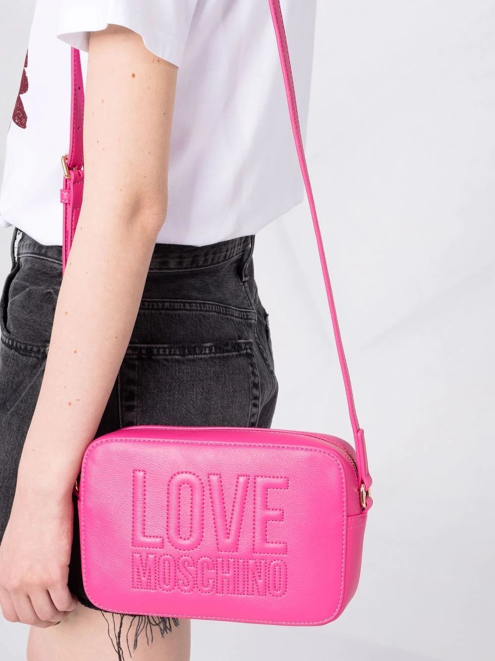 embossed-logo crossbody bag - 3