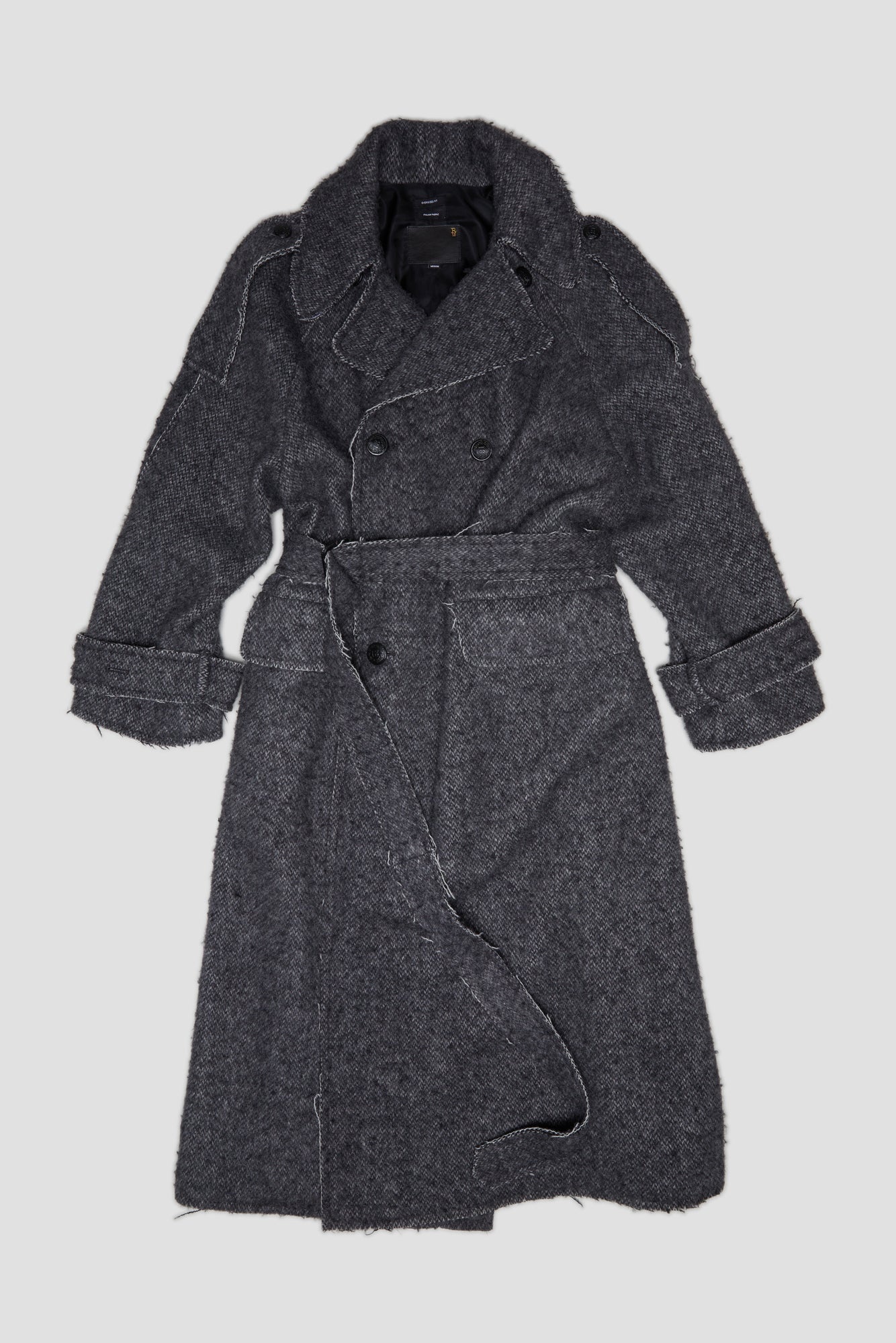 JUMBO MILITARY COAT - HEATHER GREY WOOL - 1