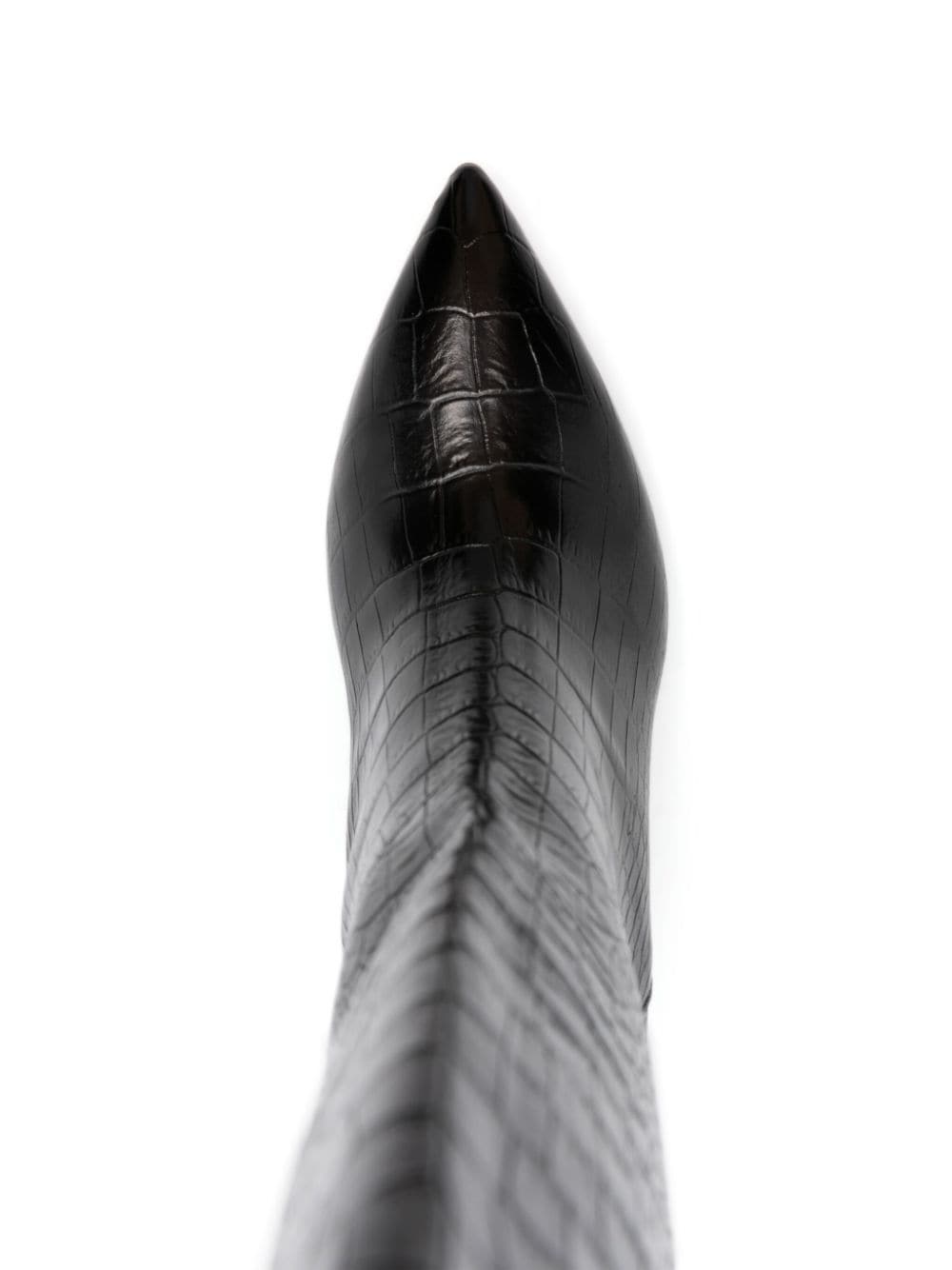 Anja 70mm crocodile-embossed boots - 4