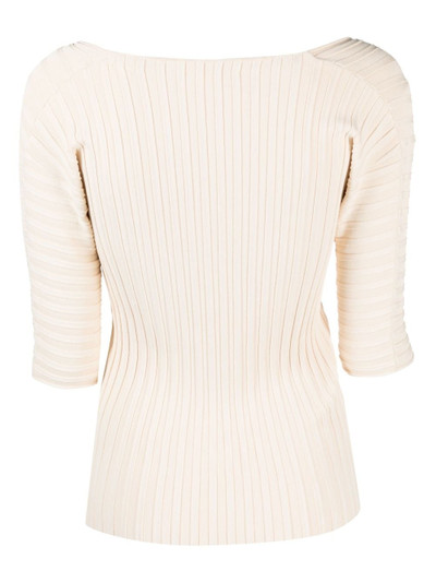 BY MALENE BIRGER ribbed-knit asymmetric top outlook