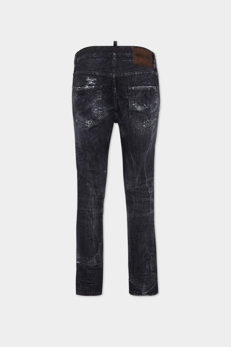 BLACK DESTROYED WASH COOL GIRL JEANS - 2