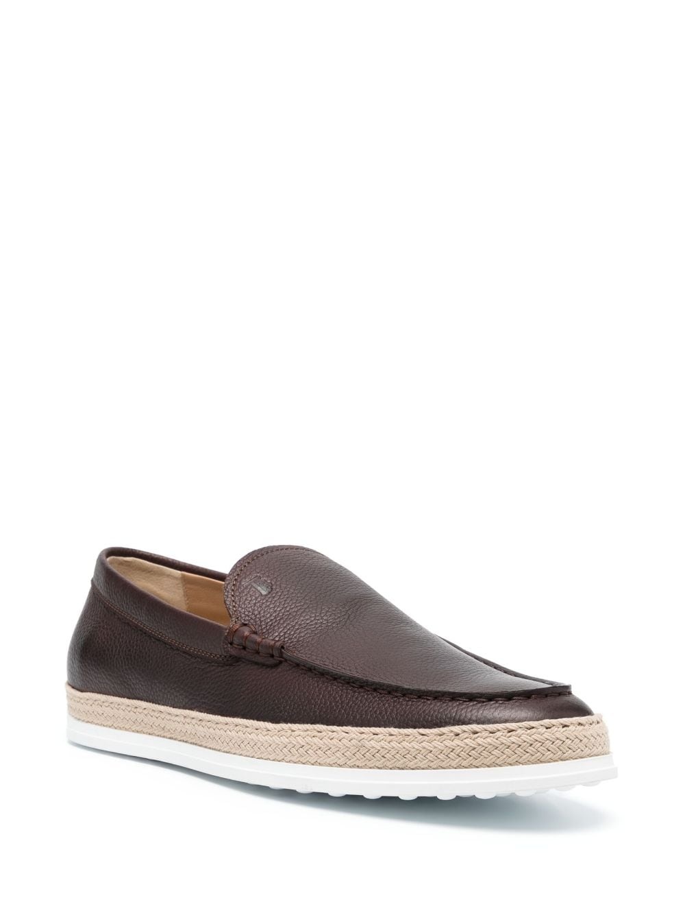 almond-toe leather loafers - 2