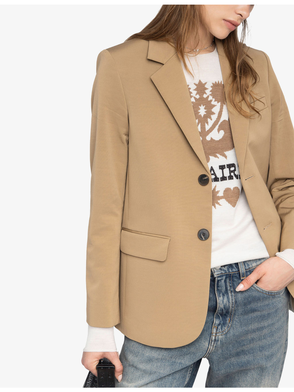 Vanille Regular-Fit Stretch Cotton-Blend Blazer - 6