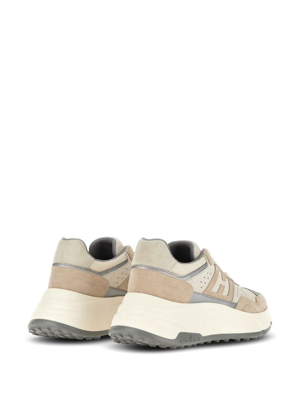 panelled suede sneakers - 3
