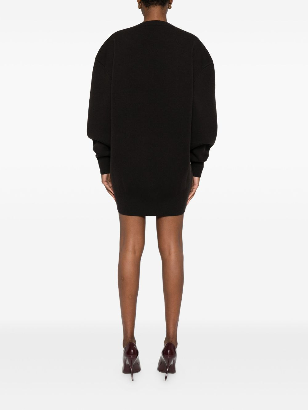 round-neck mini dress - 4