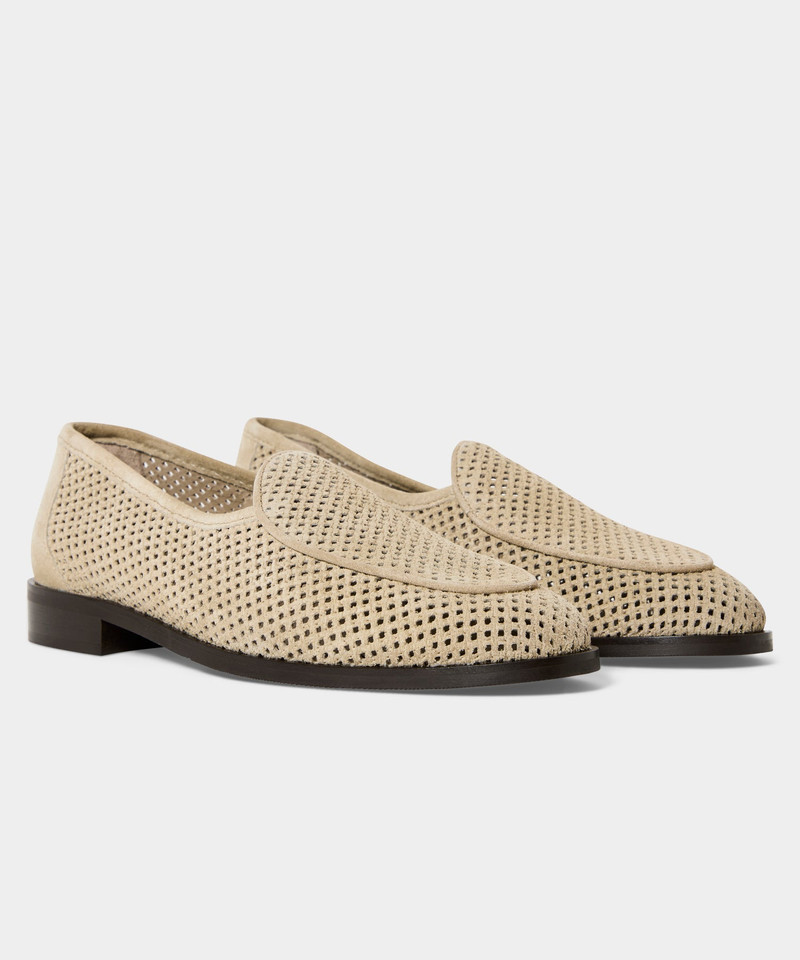Jacques Solovière Jacques Solovière Suede Fishnet Loafer outlook