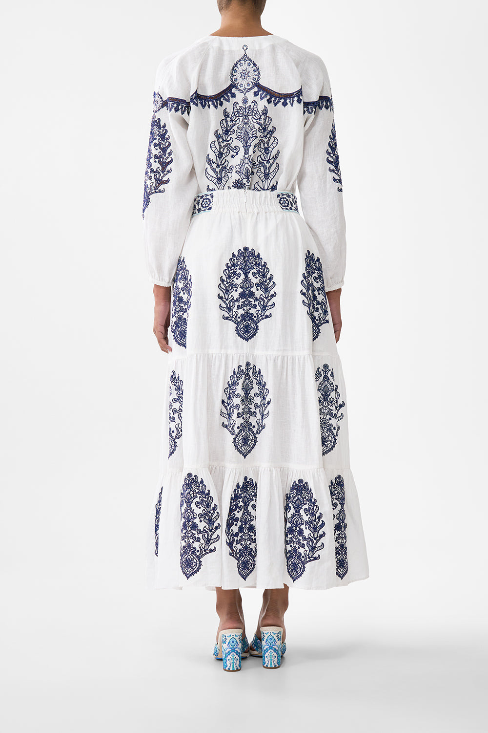 TIERED EMBROIDERED SKIRT - 3