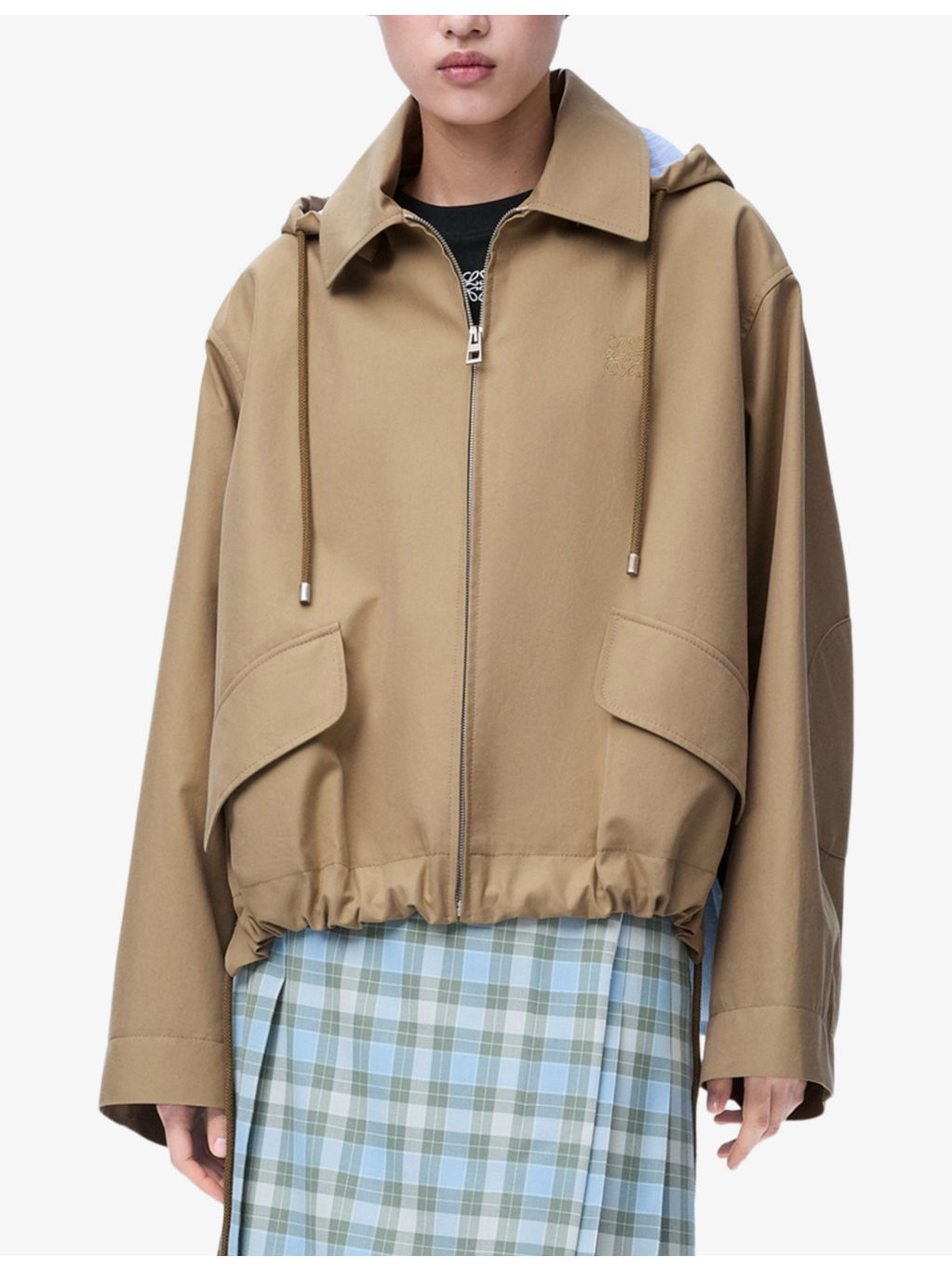 Brand-Embroidered Hooded Cotton Jacket - 3