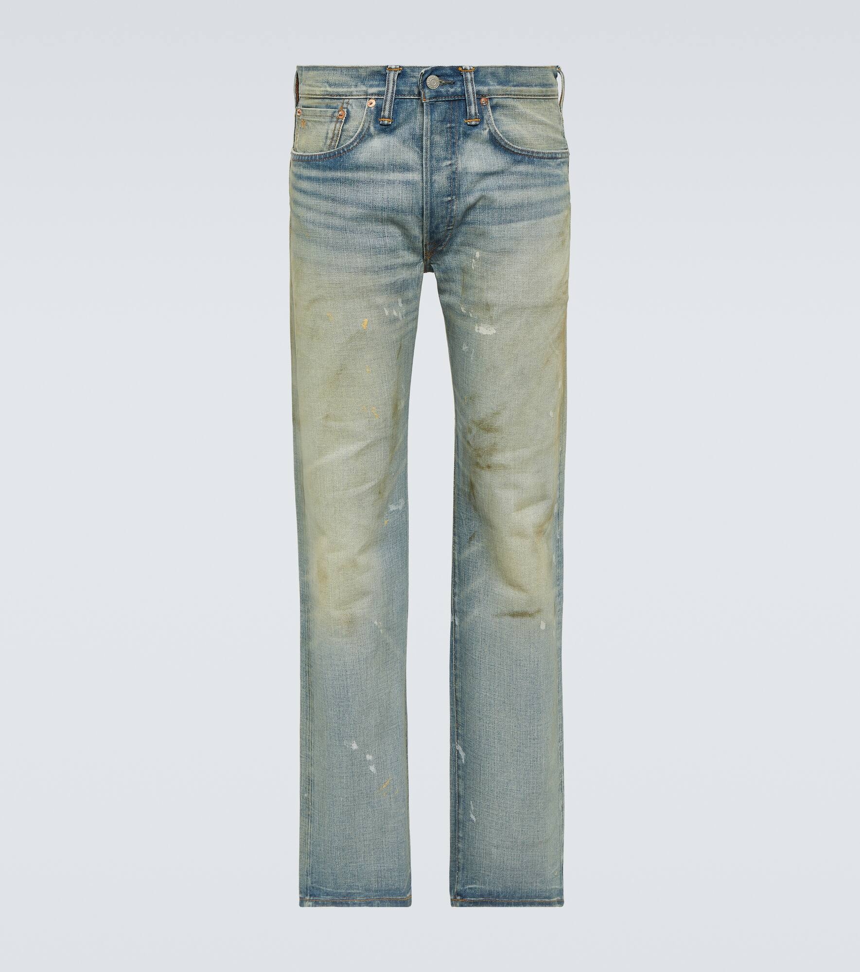 Mid-rise straight jeans - 1