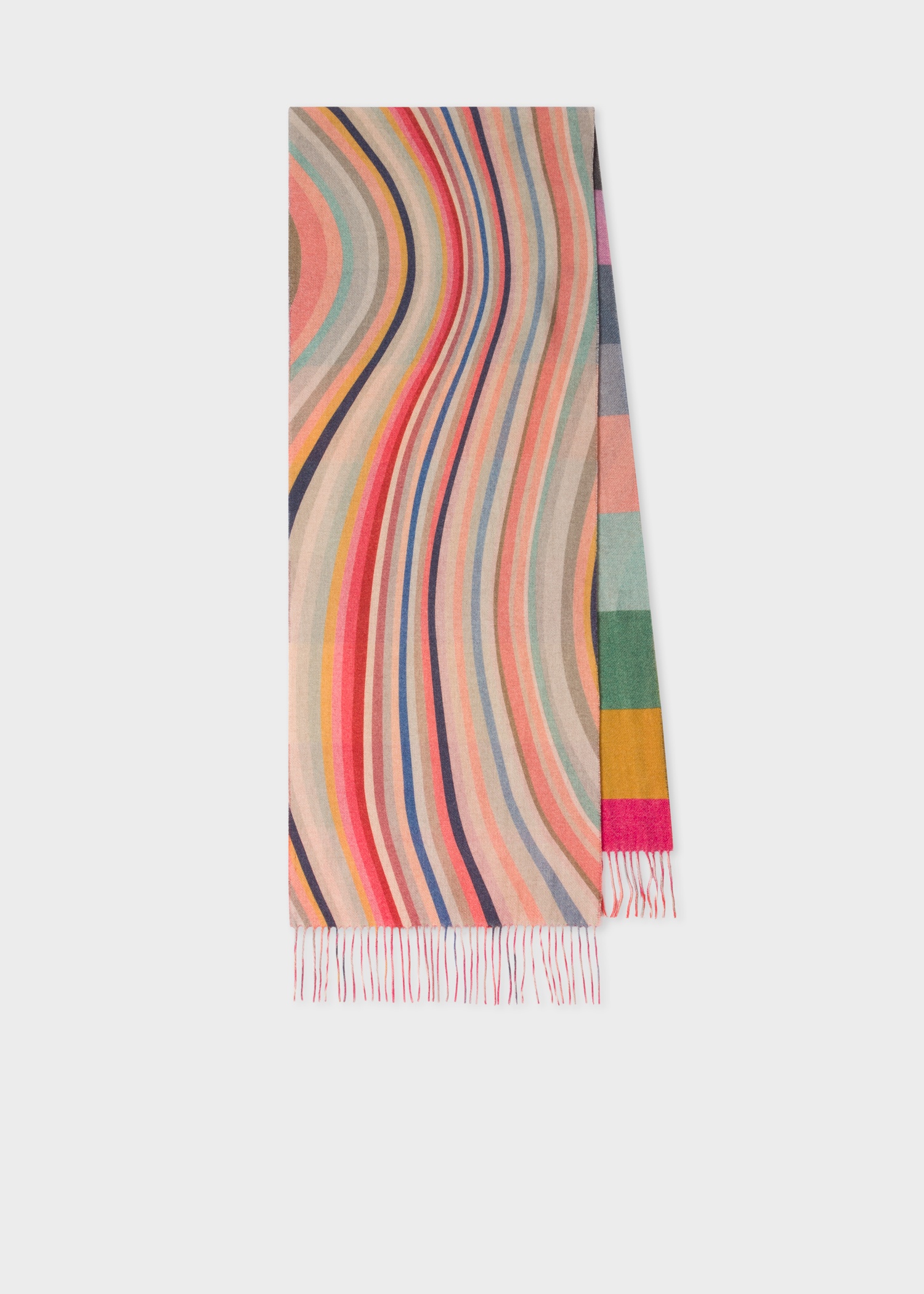 'Swirl' Double-Sided Wool Scarf - 1