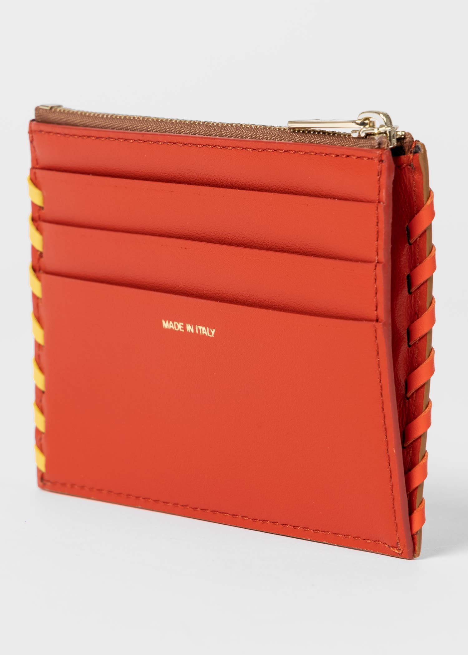 Contrast Stitch Zip Wallet - 2