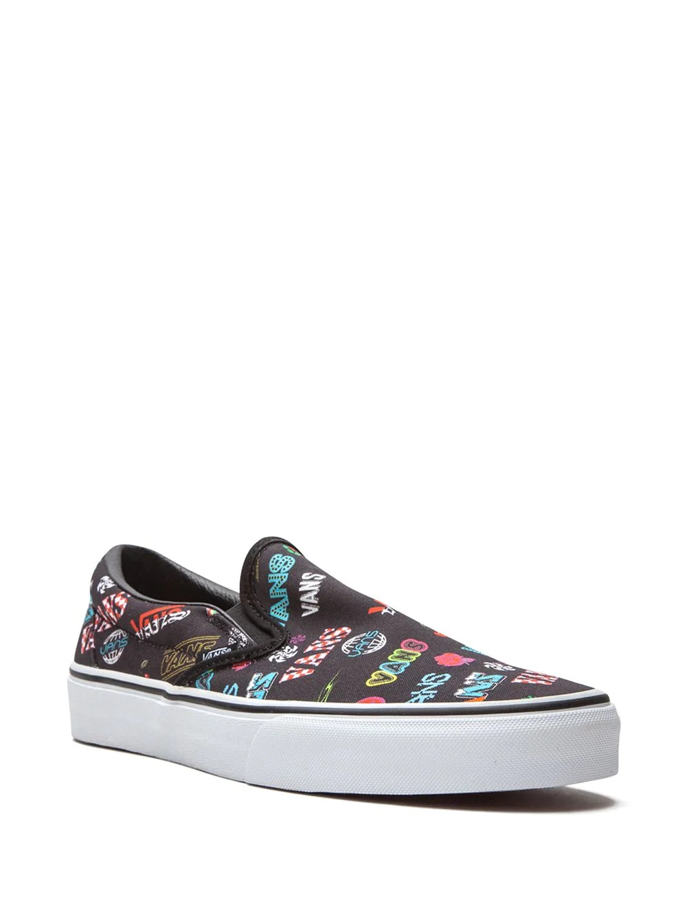 multi-logo slip-on sneakers - 2