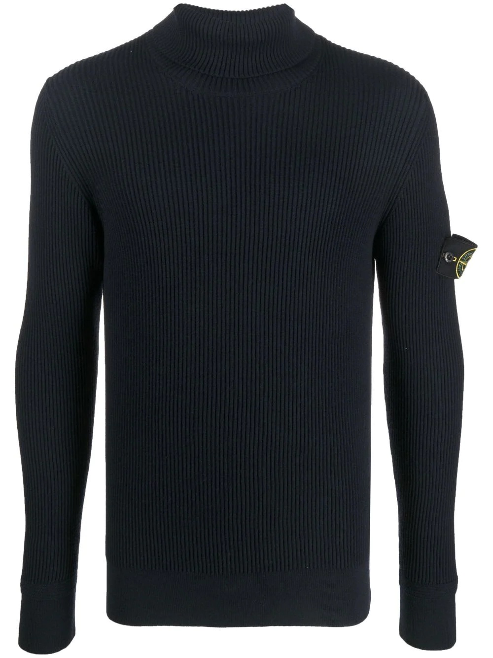 Compass-patch roll-neck jumper - 1