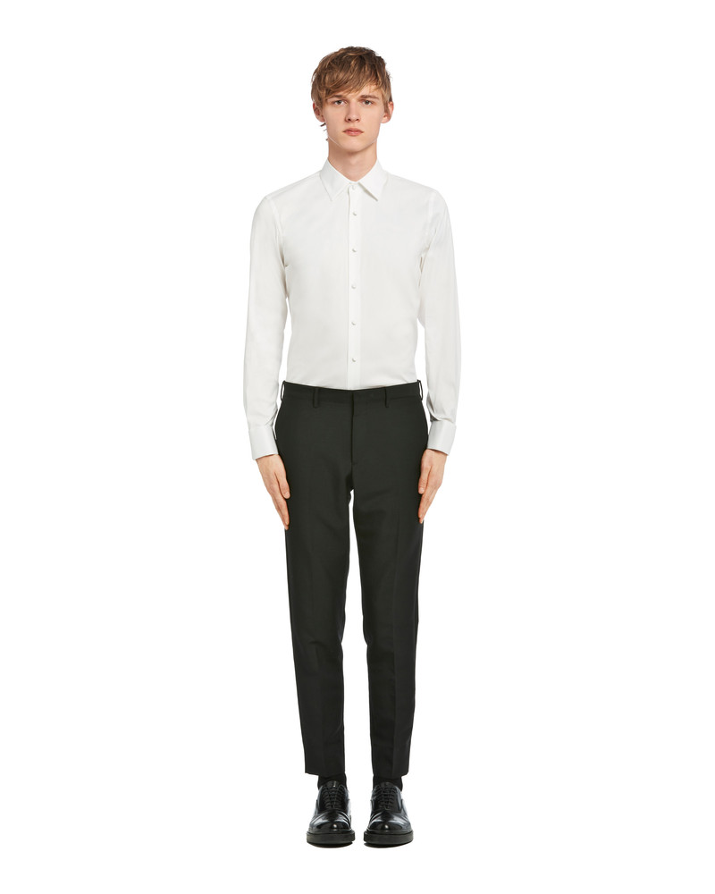 Prada Stretch poplin tuxedo shirt outlook