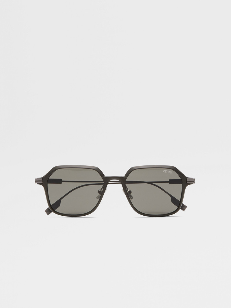 GREY ALUMINUM AND METAL SUNGLASSES 1