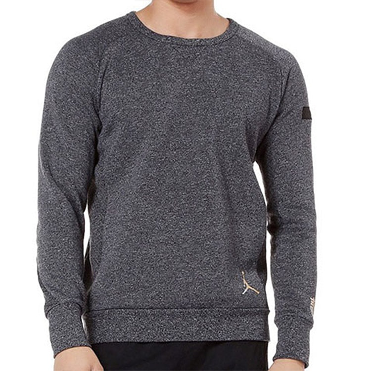 Air Jordan CNY Chinese New Year Icon Fleece Crew 'Black Grey' 907925-010 - 2